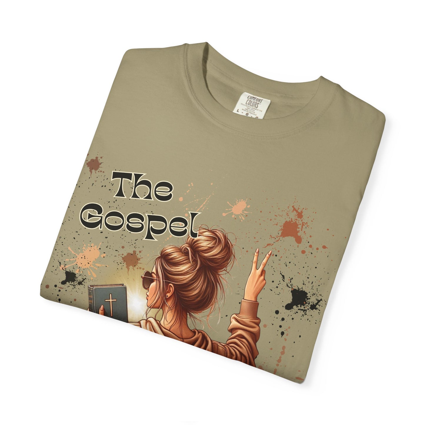 Inspirational Unisex Garment-Dyed T-shirt - "The Gospel, Go Spread It!"