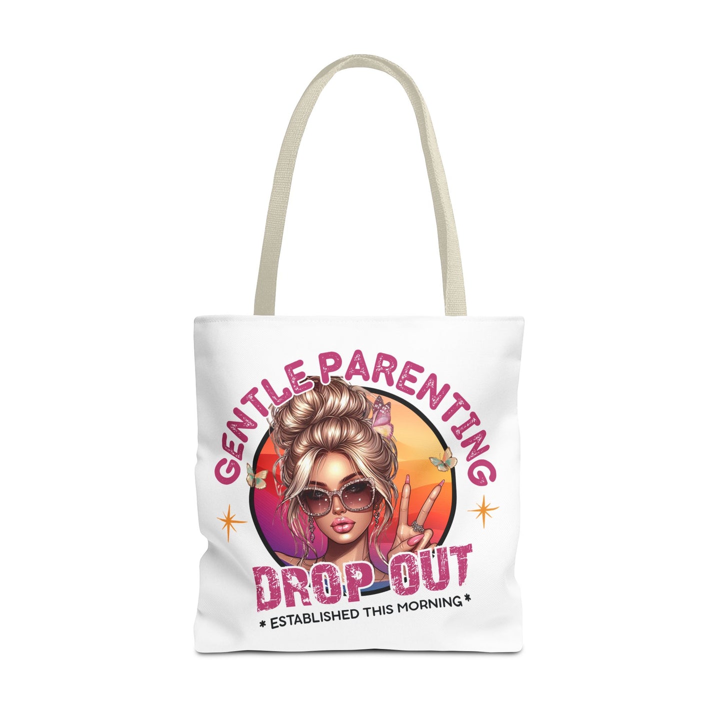 Gentle Parenting Drop Out Tote Bag - Stylish and Playful Design for Busy Moms