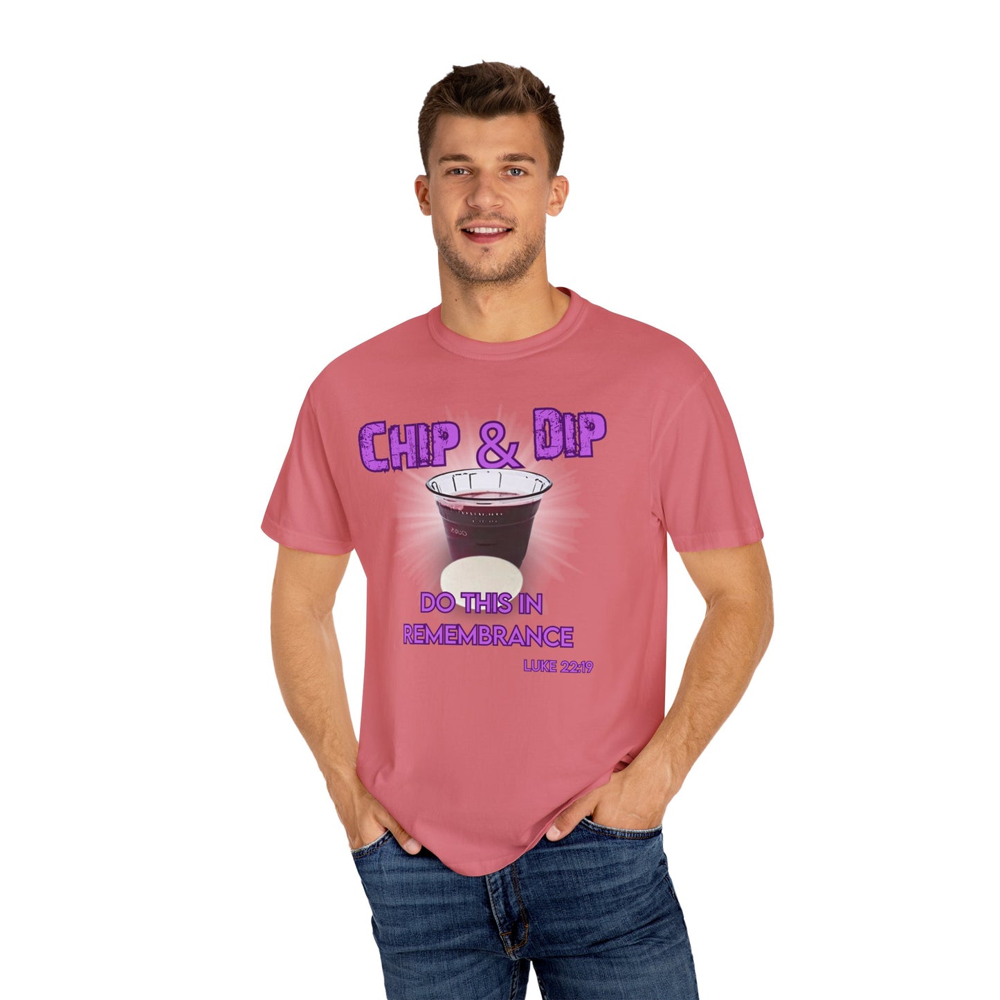 Breaking Bread with a side of humor-Chip & Dip Remembrance T-Shirt | Unisex Garment-Dyed