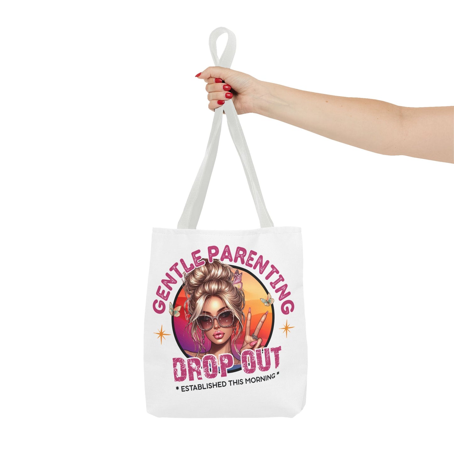Gentle Parenting Drop Out Tote Bag - Stylish and Playful Design for Busy Moms