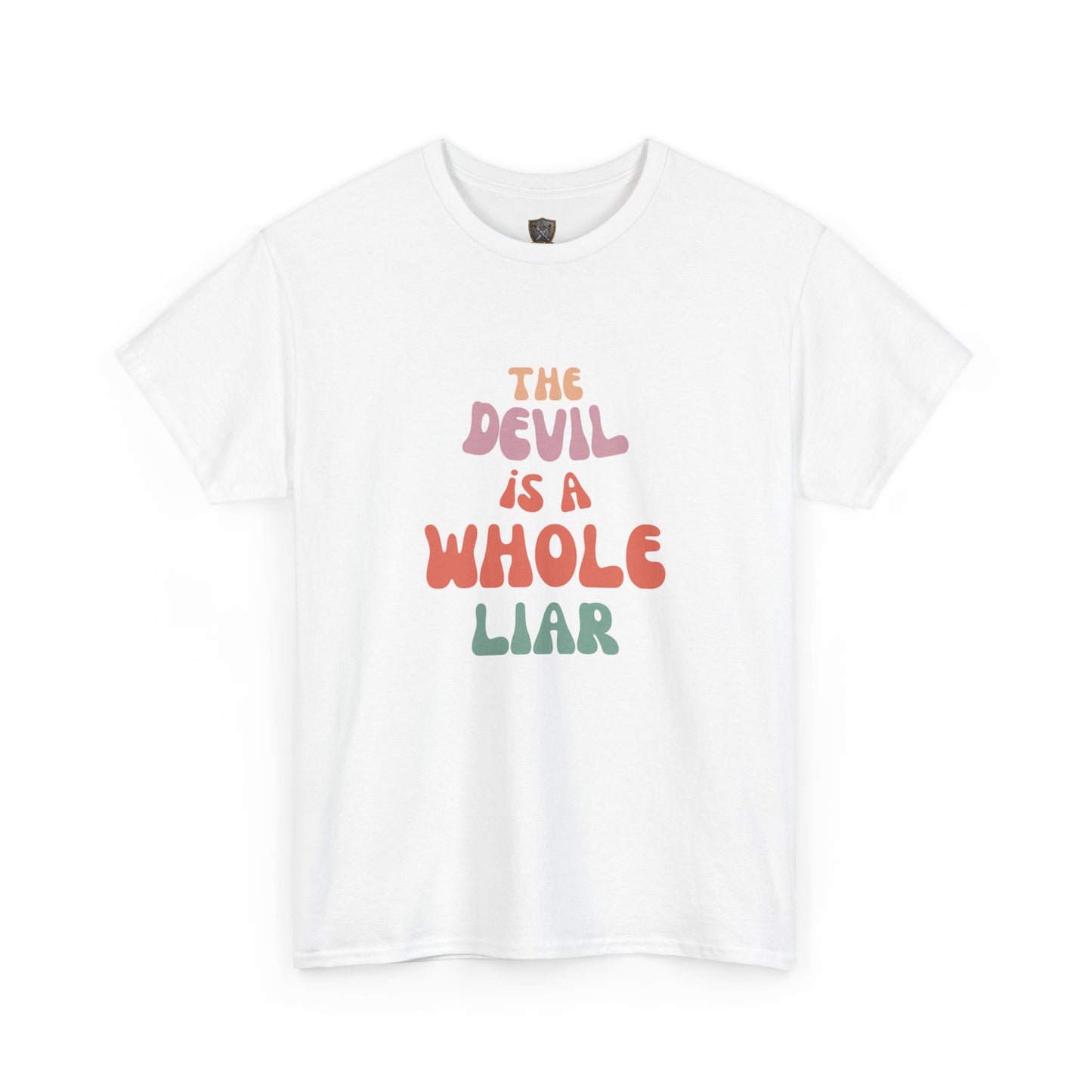 Devil Is a Liar Unisex Heavy Cotton Tee - Faith-Inspired Graphic T-Shirt