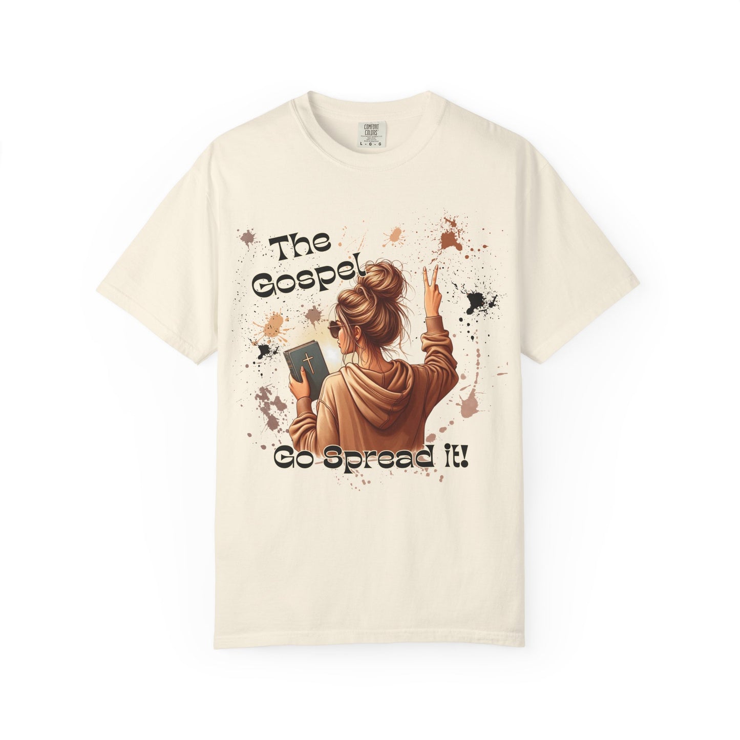 Inspirational Unisex Garment-Dyed T-shirt - "The Gospel, Go Spread It!"