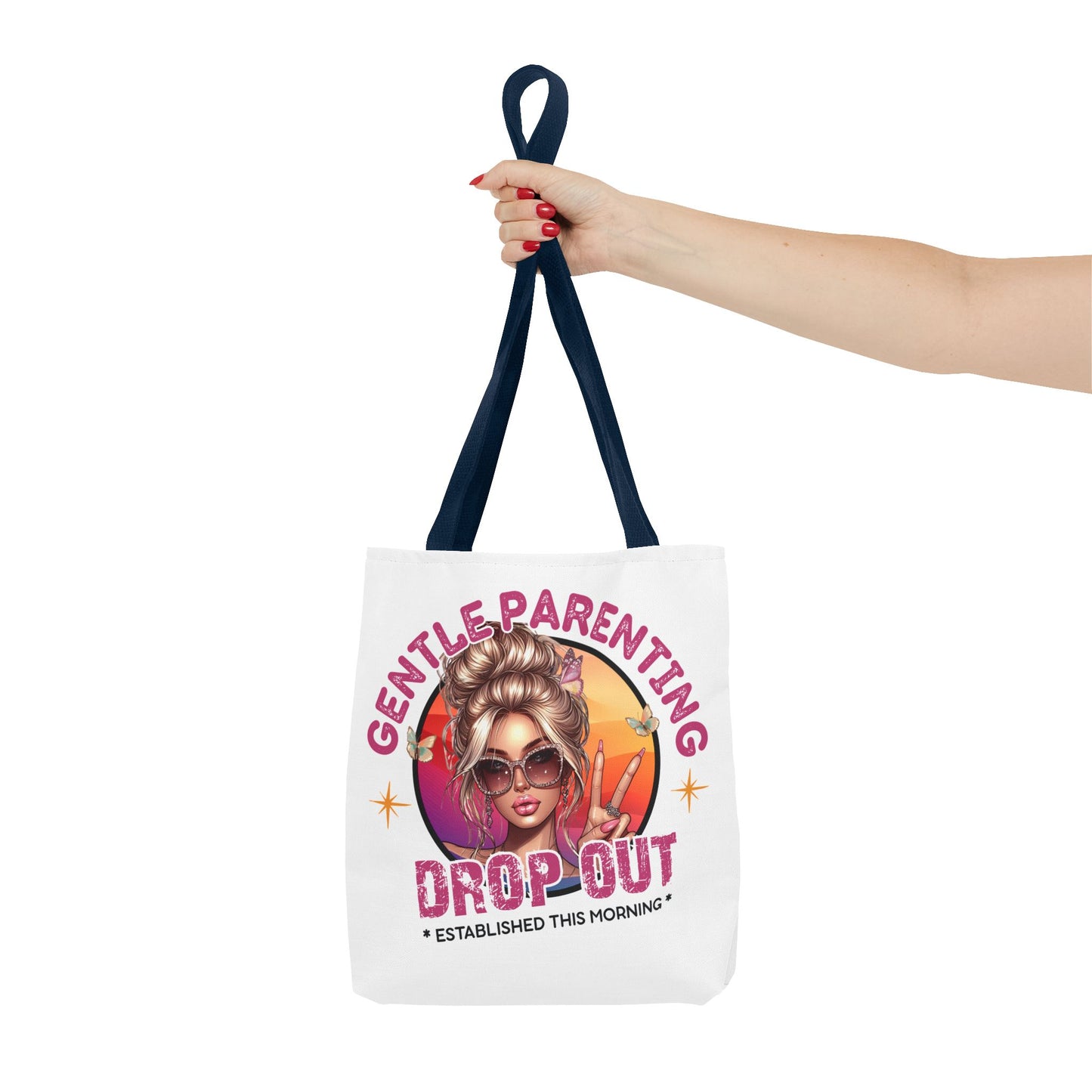 Gentle Parenting Drop Out Tote Bag - Stylish and Playful Design for Busy Moms