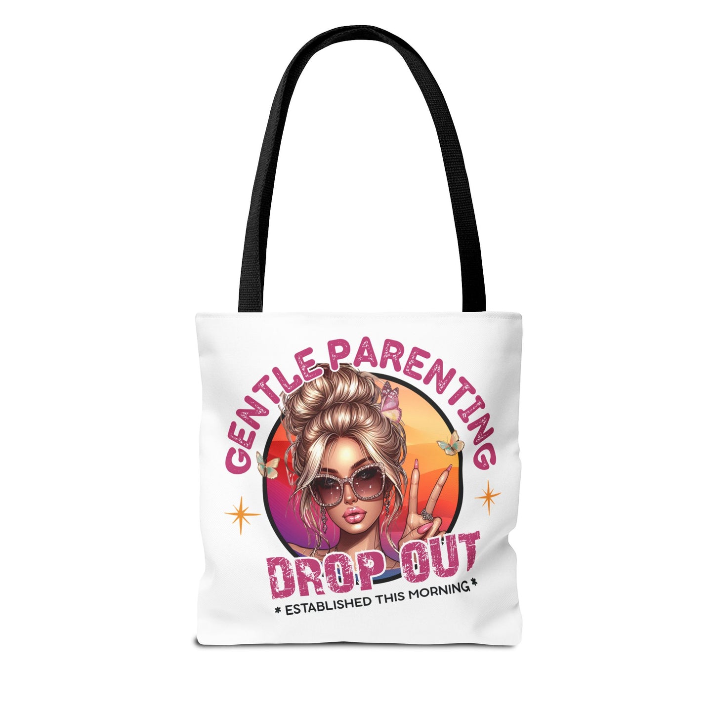 Gentle Parenting Drop Out Tote Bag - Stylish and Playful Design for Busy Moms