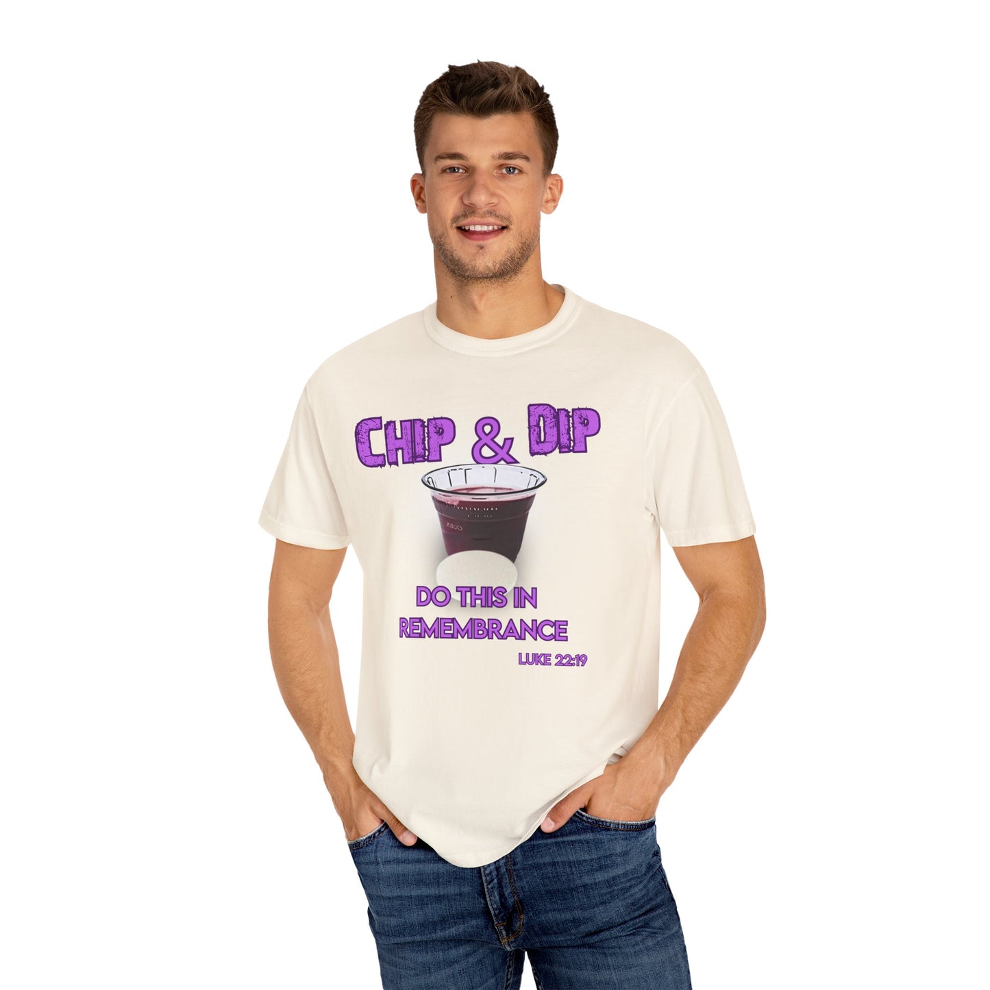 Breaking Bread with a side of humor-Chip & Dip Remembrance T-Shirt | Unisex Garment-Dyed
