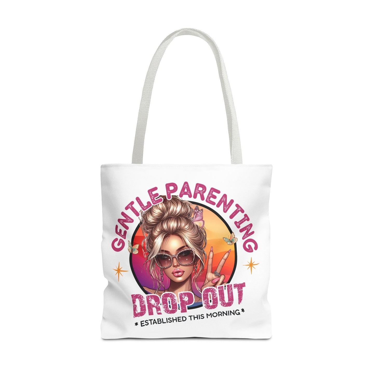 Gentle Parenting Drop Out Tote Bag - Stylish and Playful Design for Busy Moms