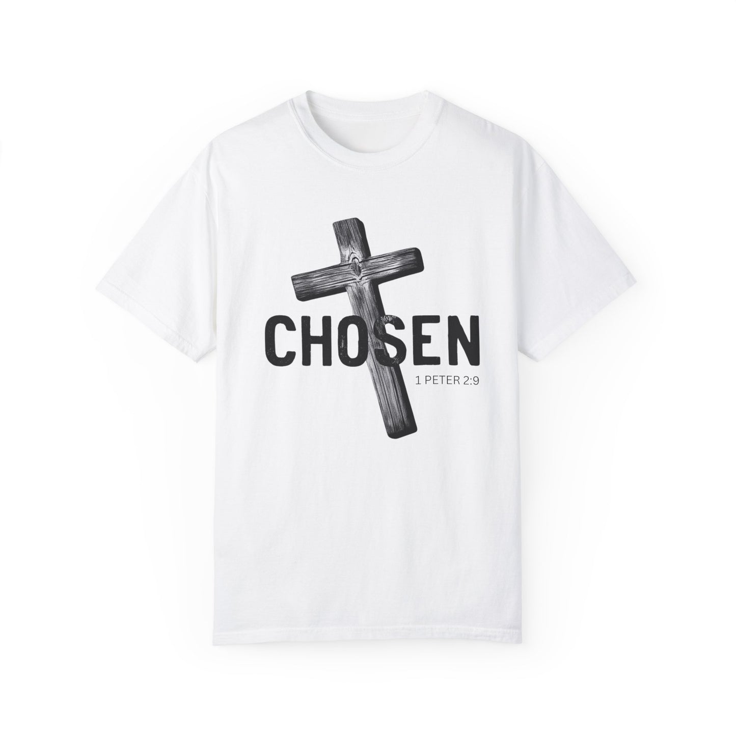 Faith-Inspired Unisex T-Shirt - 'Chosen' Design with Cross and 1 Peter 2:9