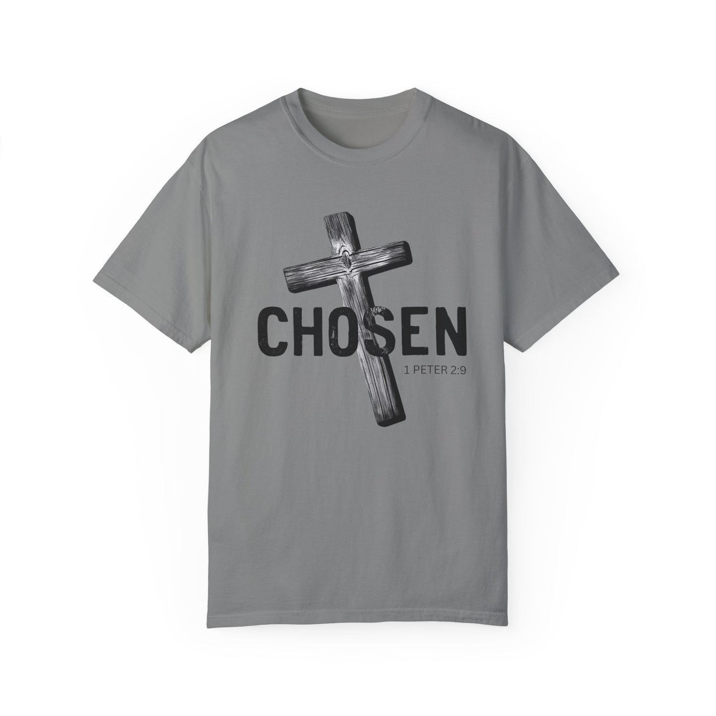 Faith-Inspired Unisex T-Shirt - 'Chosen' Design with Cross and 1 Peter 2:9