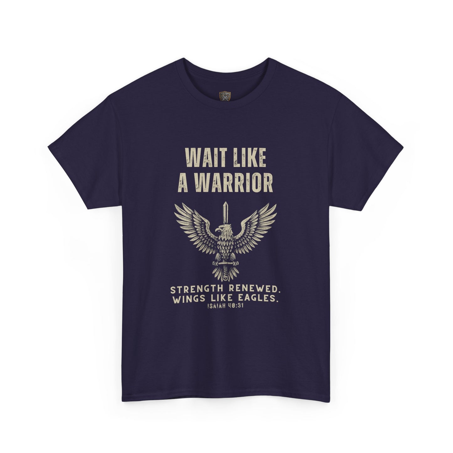 "Wait Like a Warrior" Inspirational Shirt for Strength and Resilience