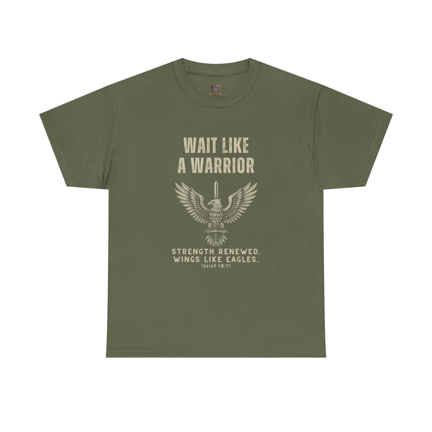 "Wait Like a Warrior" Inspirational Shirt for Strength and Resilience