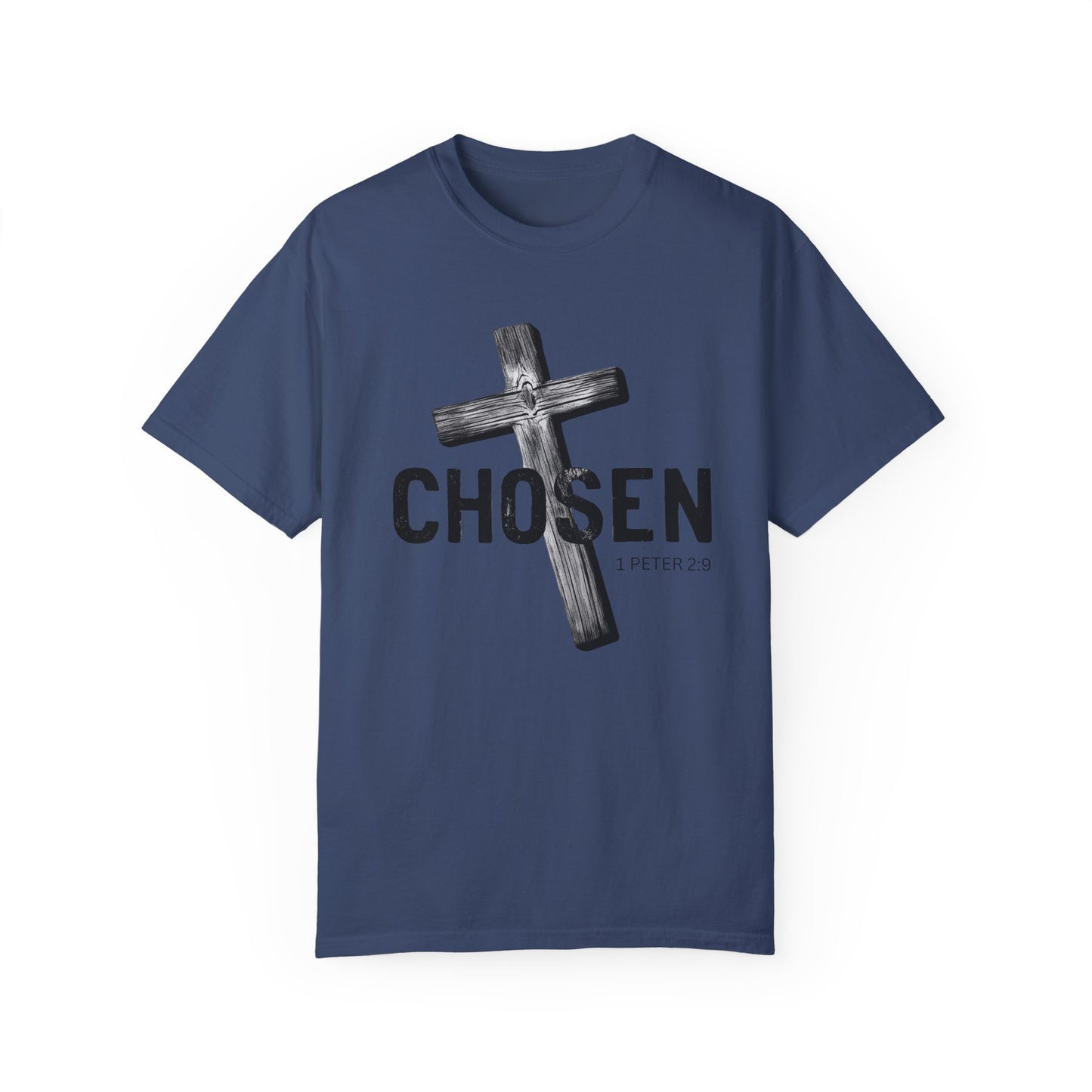 Faith-Inspired Unisex T-Shirt - 'Chosen' Design with Cross and 1 Peter 2:9