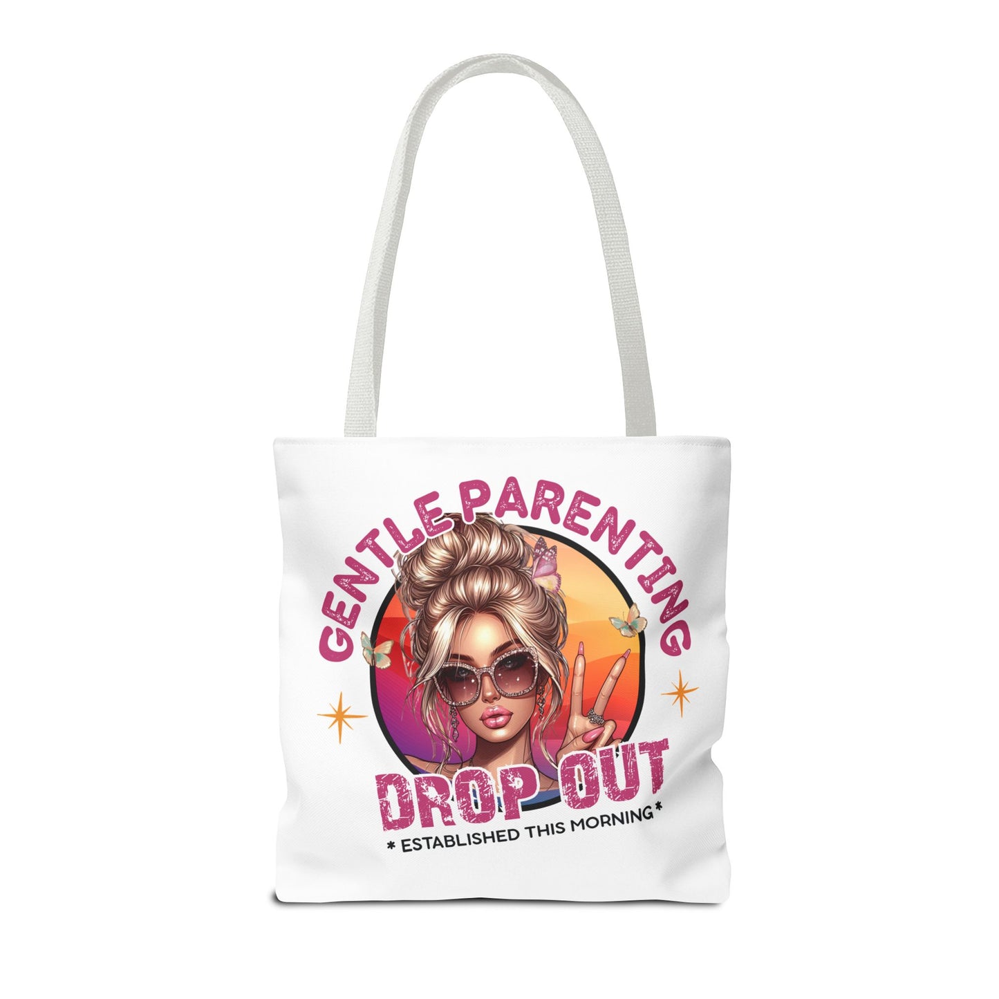 Gentle Parenting Drop Out Tote Bag - Stylish and Playful Design for Busy Moms