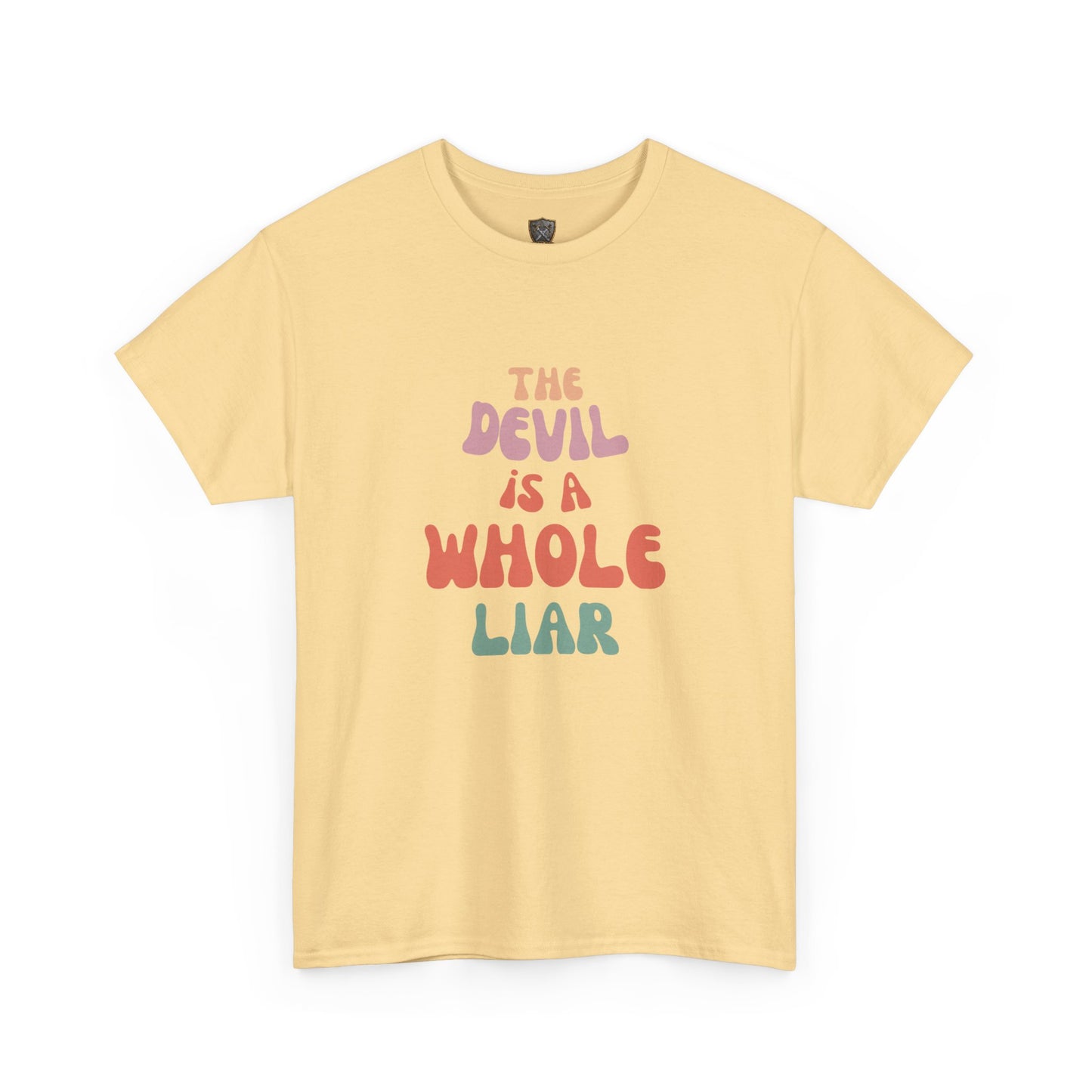 Devil Is a Liar Unisex Heavy Cotton Tee - Faith-Inspired Graphic T-Shirt