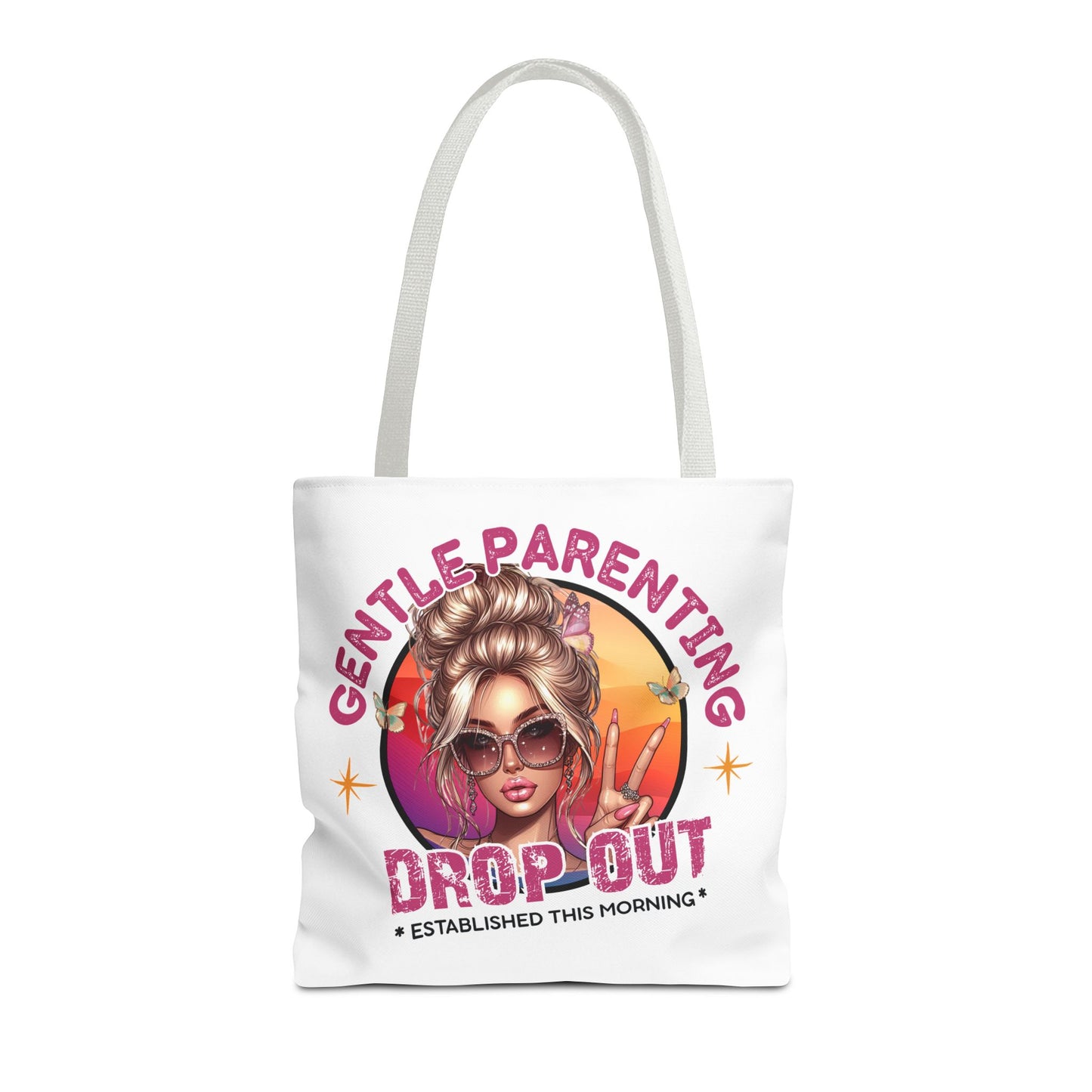 Gentle Parenting Drop Out Tote Bag - Stylish and Playful Design for Busy Moms