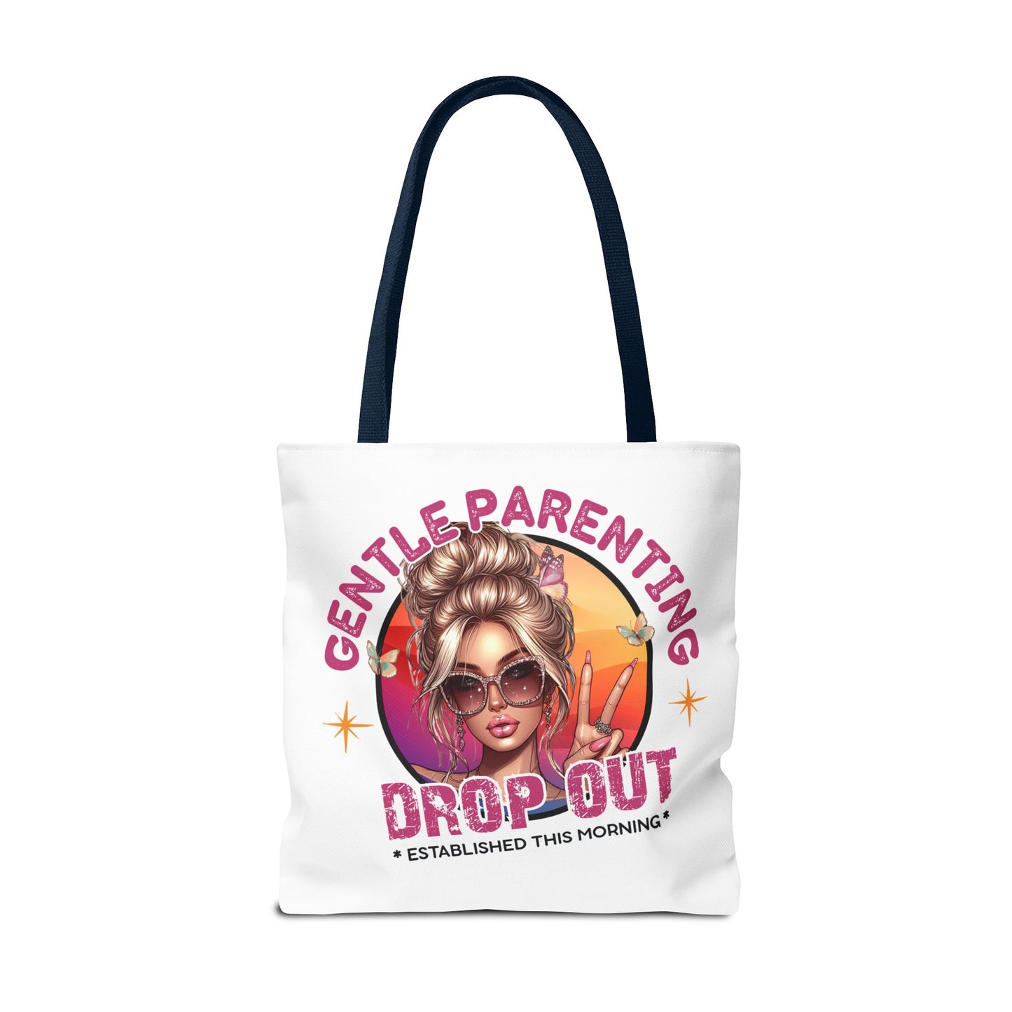 Gentle Parenting Drop Out Tote Bag - Stylish and Playful Design for Busy Moms