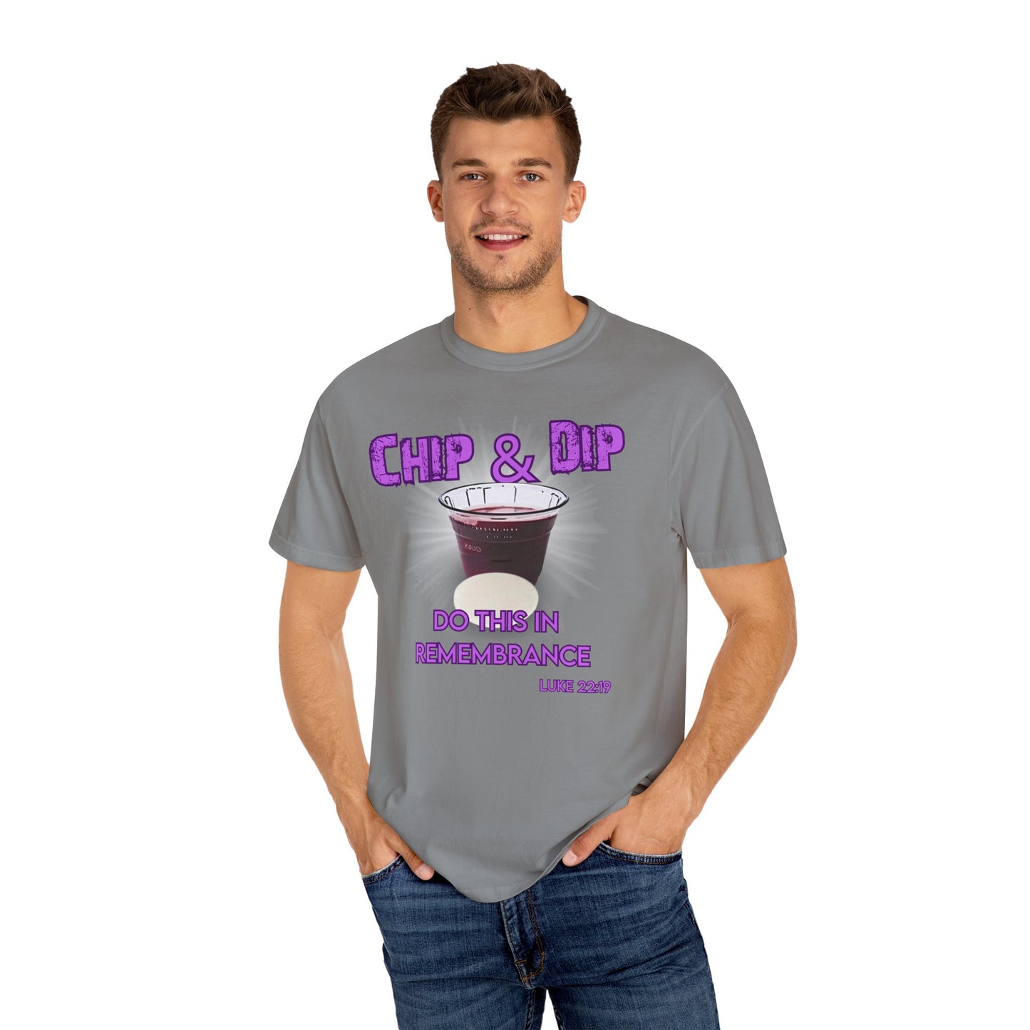 Breaking Bread with a side of humor-Chip & Dip Remembrance T-Shirt | Unisex Garment-Dyed
