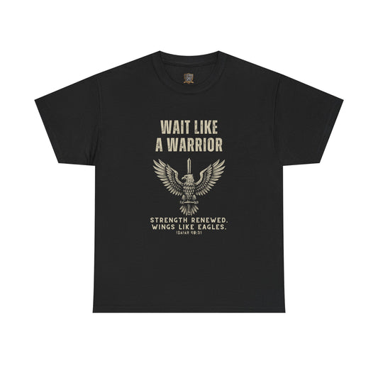 "Wait Like a Warrior" Inspirational Shirt for Strength and Resilience
