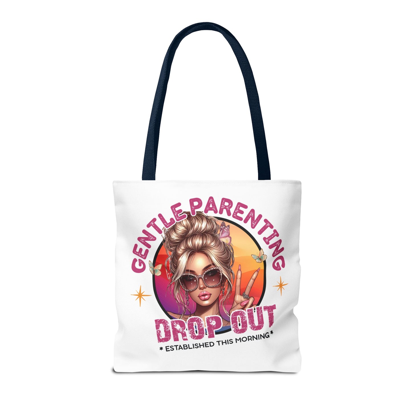 Gentle Parenting Drop Out Tote Bag - Stylish and Playful Design for Busy Moms