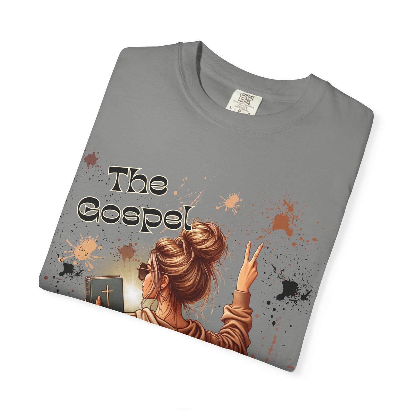 Inspirational Unisex Garment-Dyed T-shirt - "The Gospel, Go Spread It!"