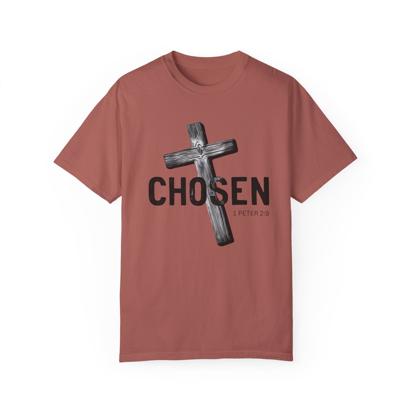Faith-Inspired Unisex T-Shirt - 'Chosen' Design with Cross and 1 Peter 2:9