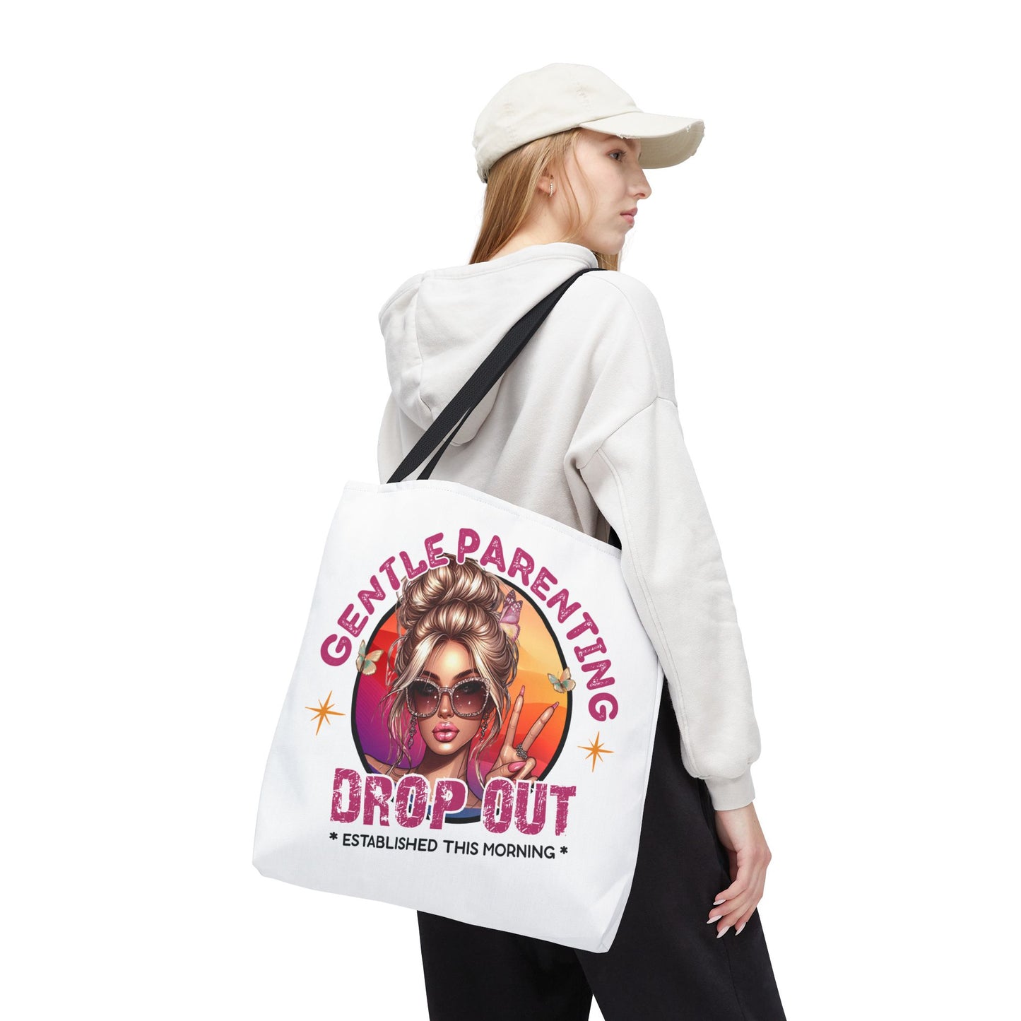Gentle Parenting Drop Out Tote Bag - Stylish and Playful Design for Busy Moms
