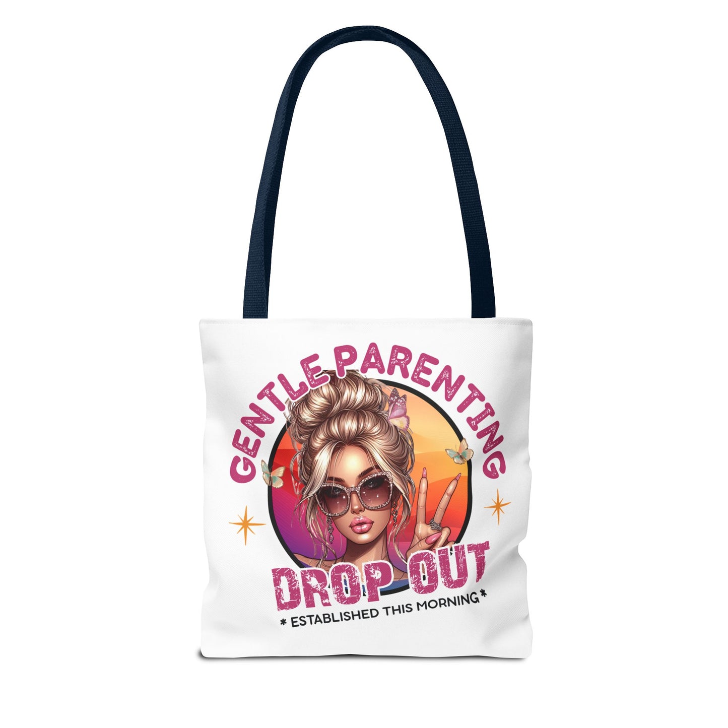 Gentle Parenting Drop Out Tote Bag - Stylish and Playful Design for Busy Moms