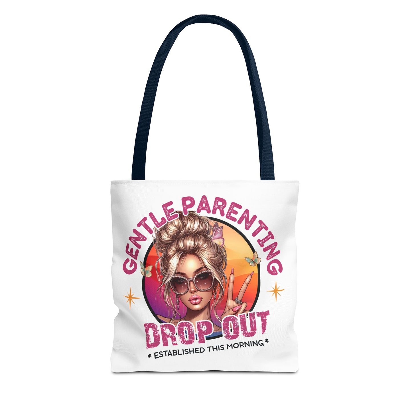Gentle Parenting Drop Out Tote Bag - Stylish and Playful Design for Busy Moms