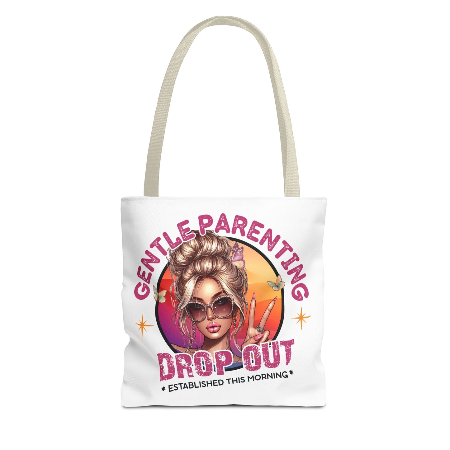 Gentle Parenting Drop Out Tote Bag - Stylish and Playful Design for Busy Moms