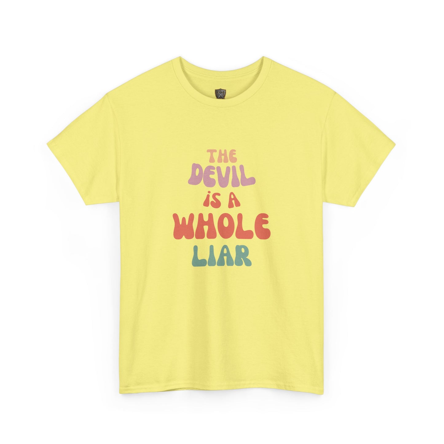 Devil Is a Liar Unisex Heavy Cotton Tee - Faith-Inspired Graphic T-Shirt