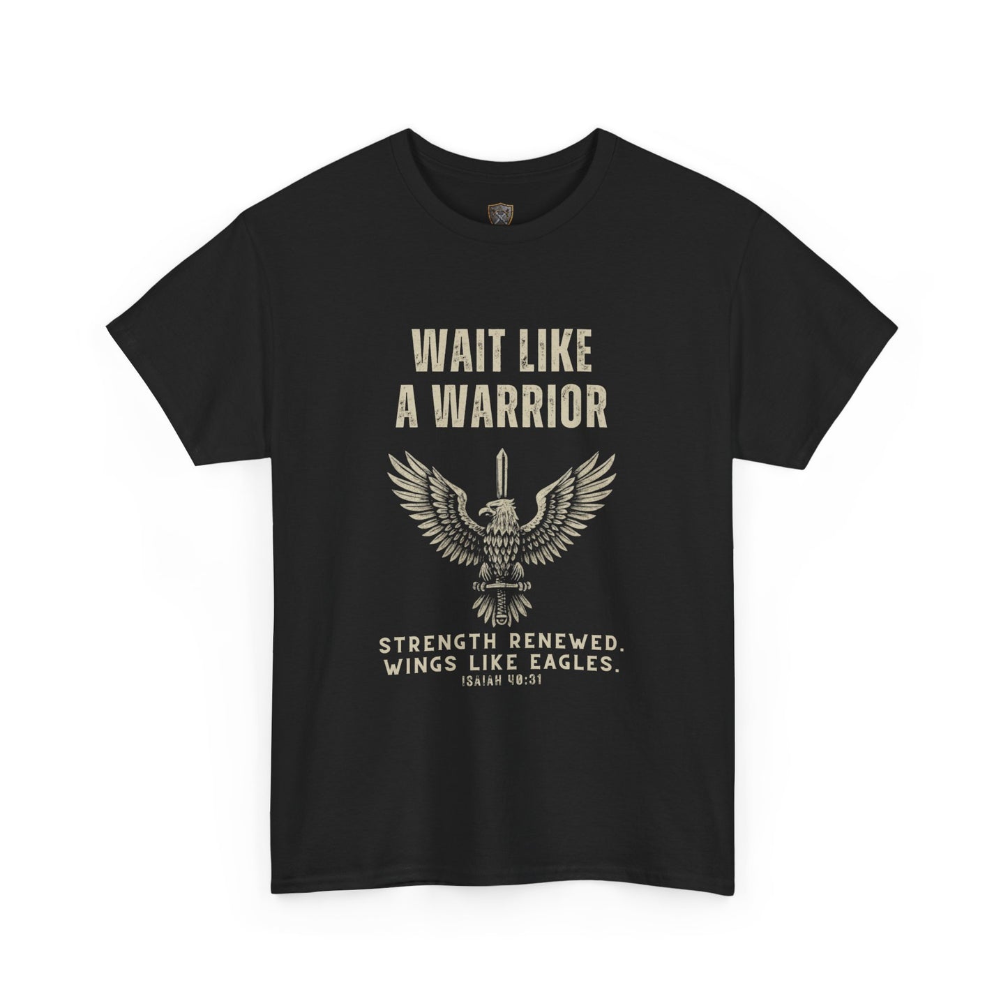 "Wait Like a Warrior" Inspirational Shirt for Strength and Resilience