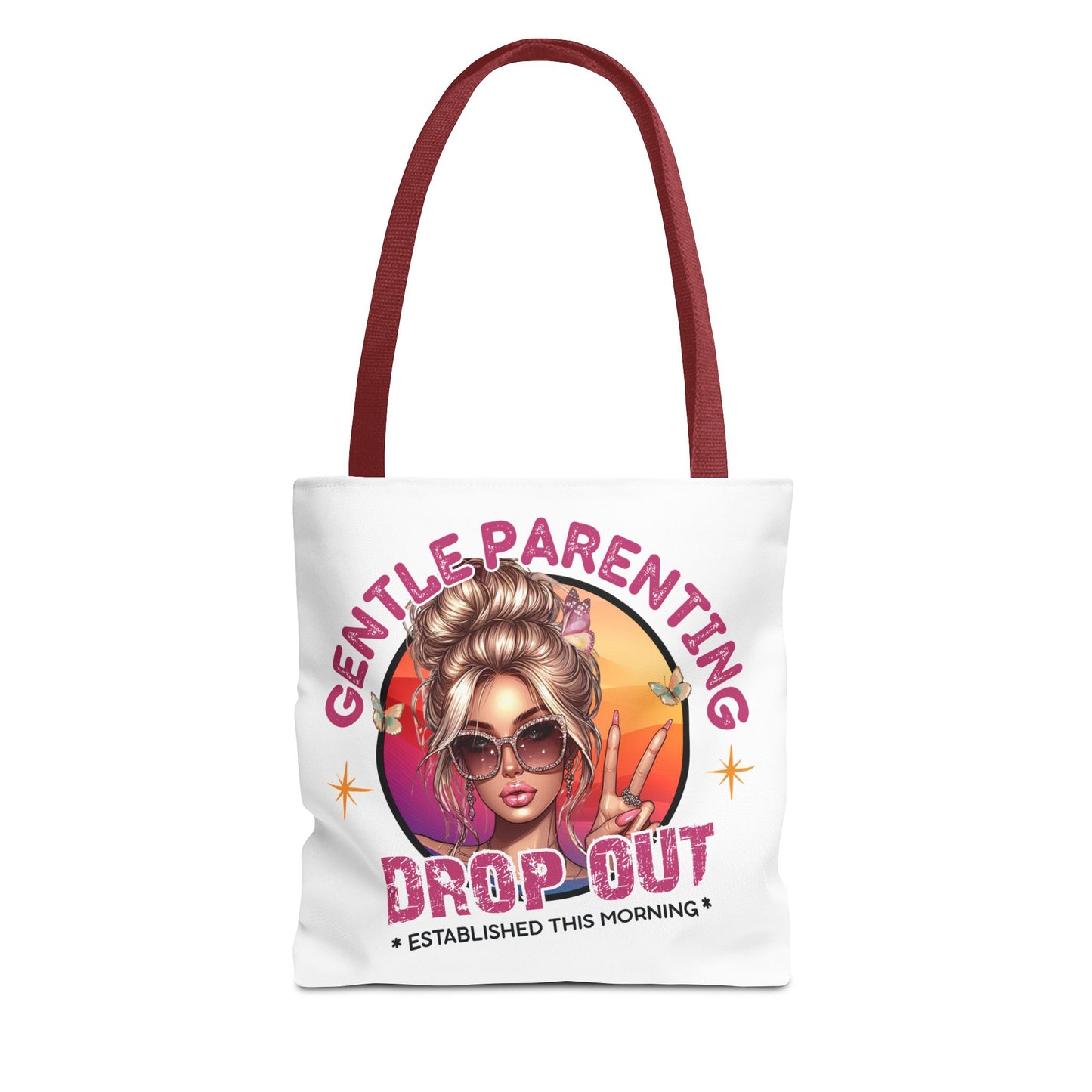 Gentle Parenting Drop Out Tote Bag - Stylish and Playful Design for Busy Moms