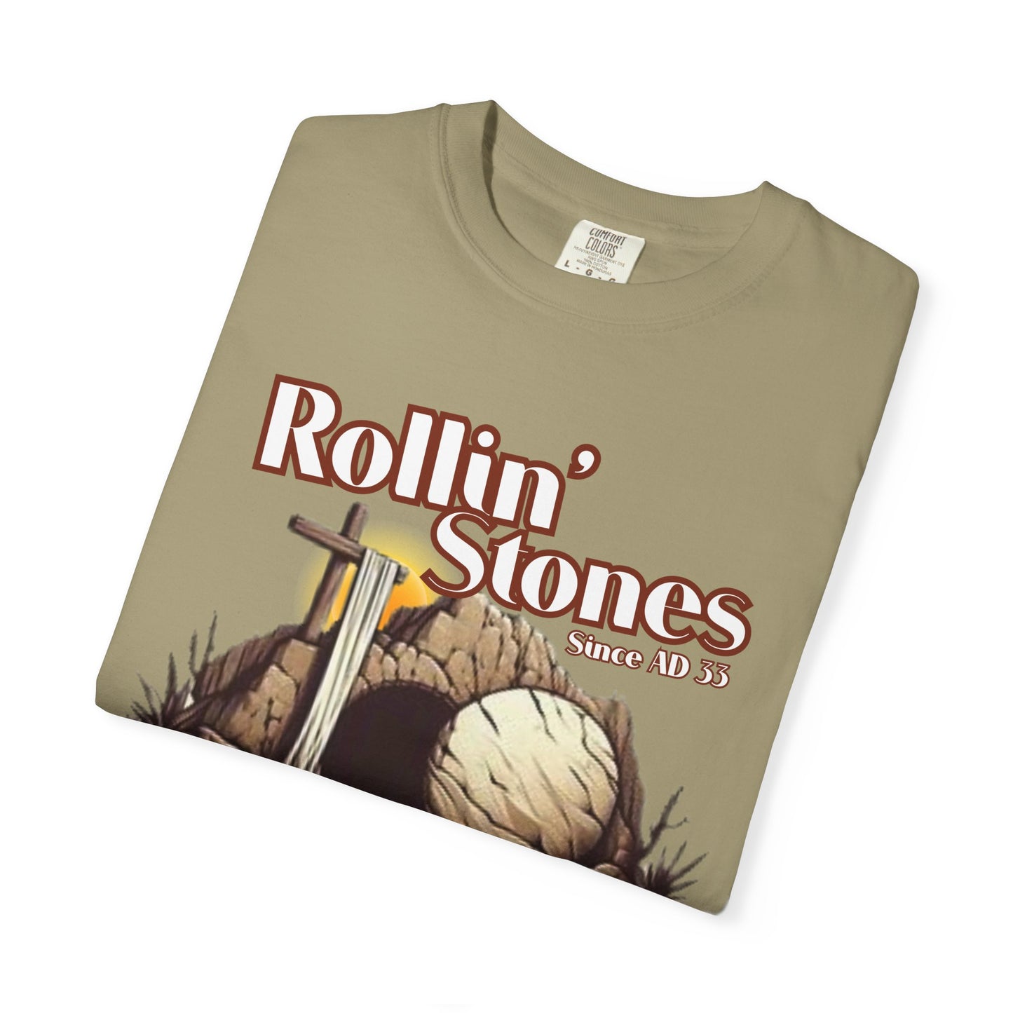 Inspirational Unisex T-Shirt - 'Rollin' Stones' Design - He's Risen