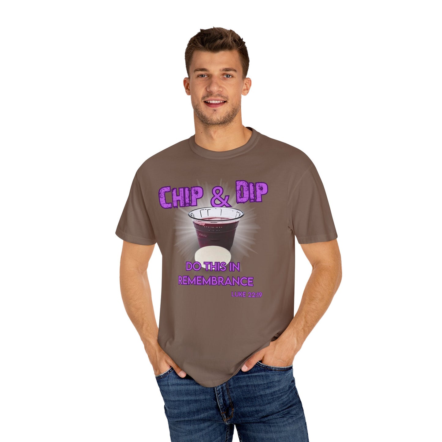 Breaking Bread with a side of humor-Chip & Dip Remembrance T-Shirt | Unisex Garment-Dyed