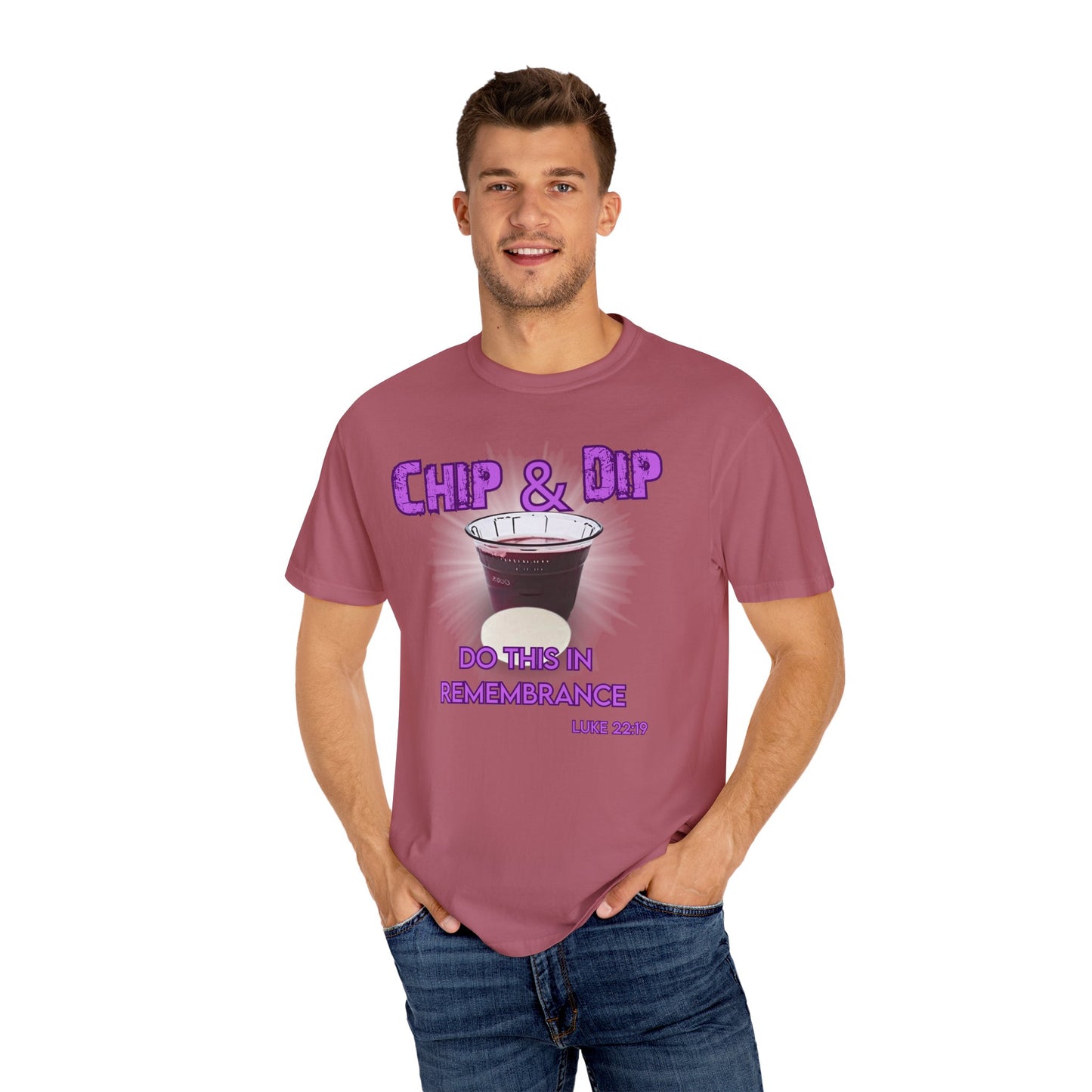 Breaking Bread with a side of humor-Chip & Dip Remembrance T-Shirt | Unisex Garment-Dyed