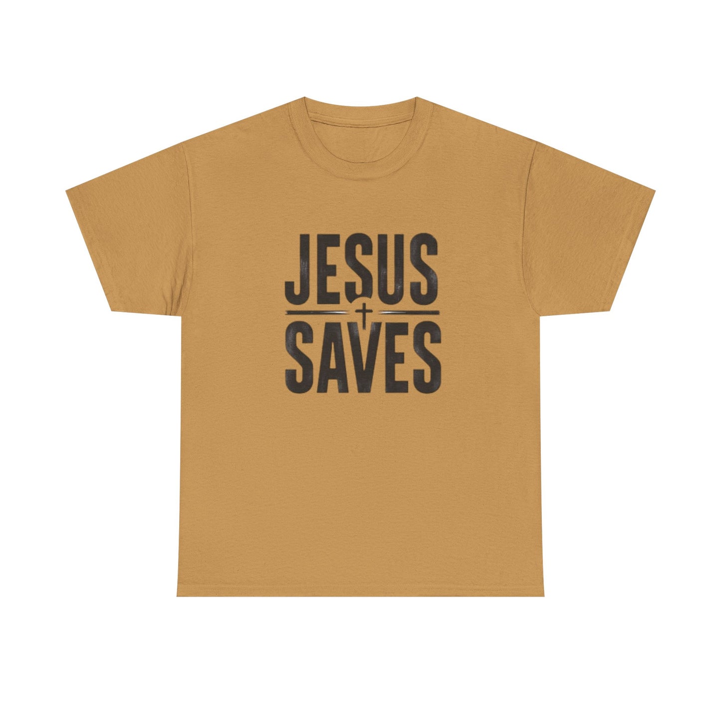 Unisex Heavy Cotton Tee - 'Jesus Saves' Christian Graphic Tee