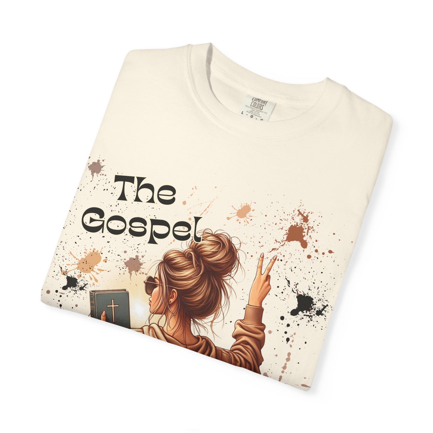 Inspirational Unisex Garment-Dyed T-shirt - "The Gospel, Go Spread It!"