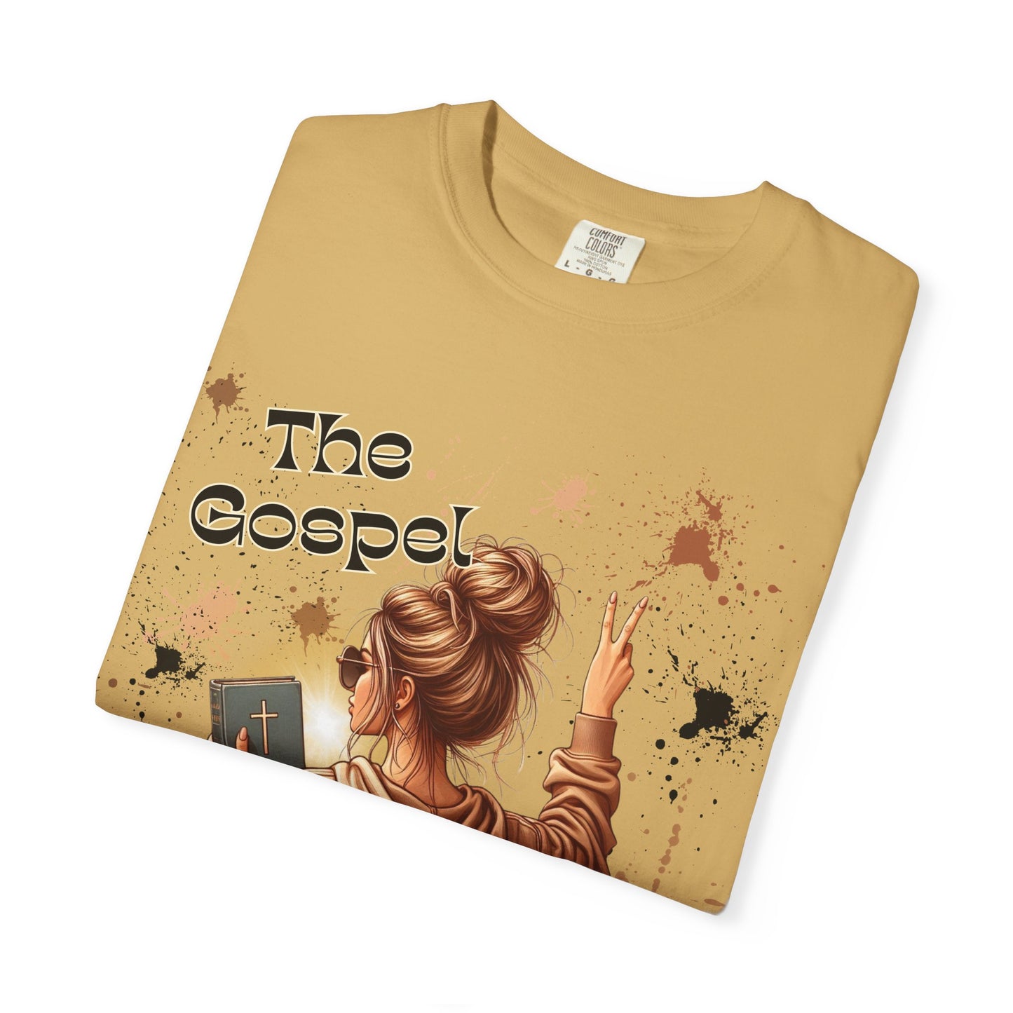 Inspirational Unisex Garment-Dyed T-shirt - "The Gospel, Go Spread It!"