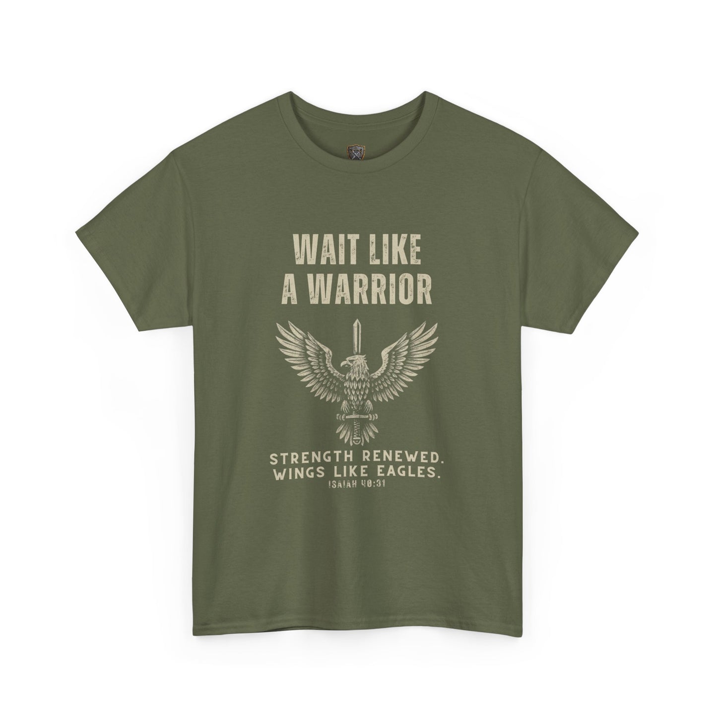 "Wait Like a Warrior" Inspirational Shirt for Strength and Resilience