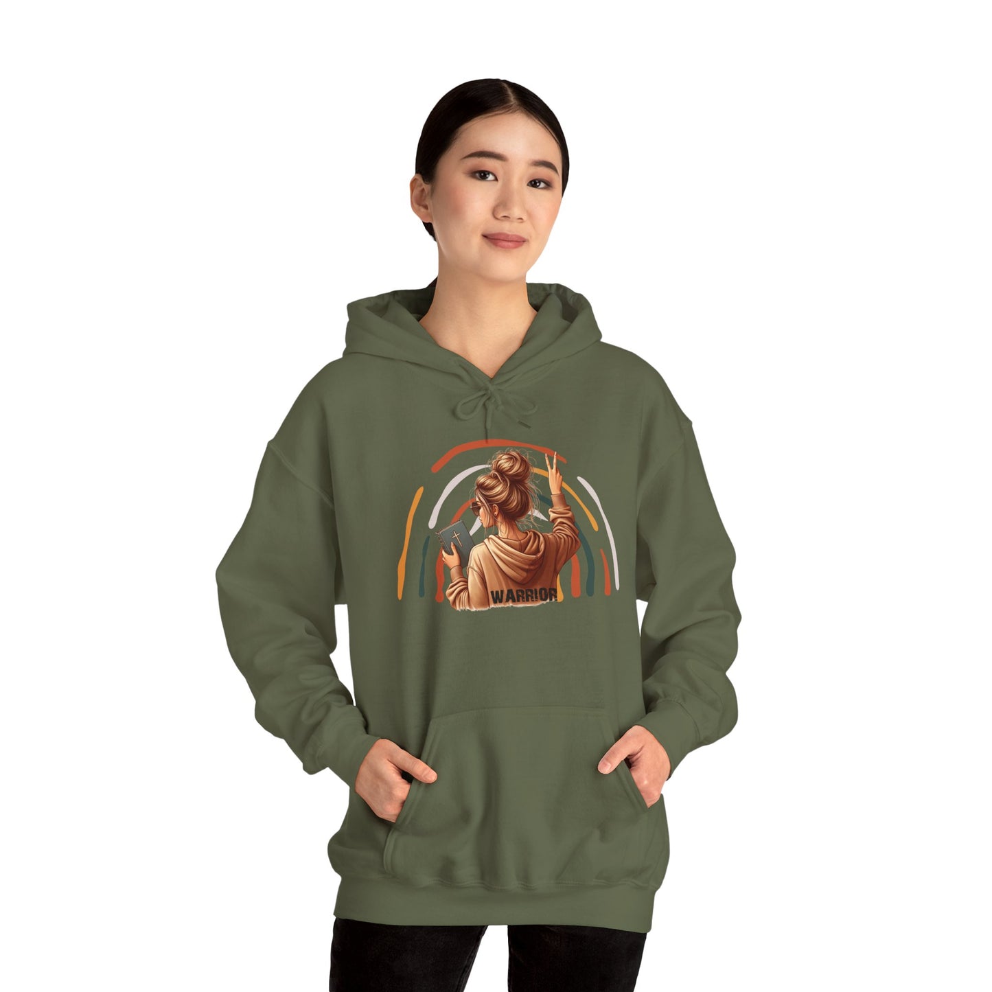 Warrior Unisex Heavy Blend™ Hooded Sweatshirt - Empowerment and Strength