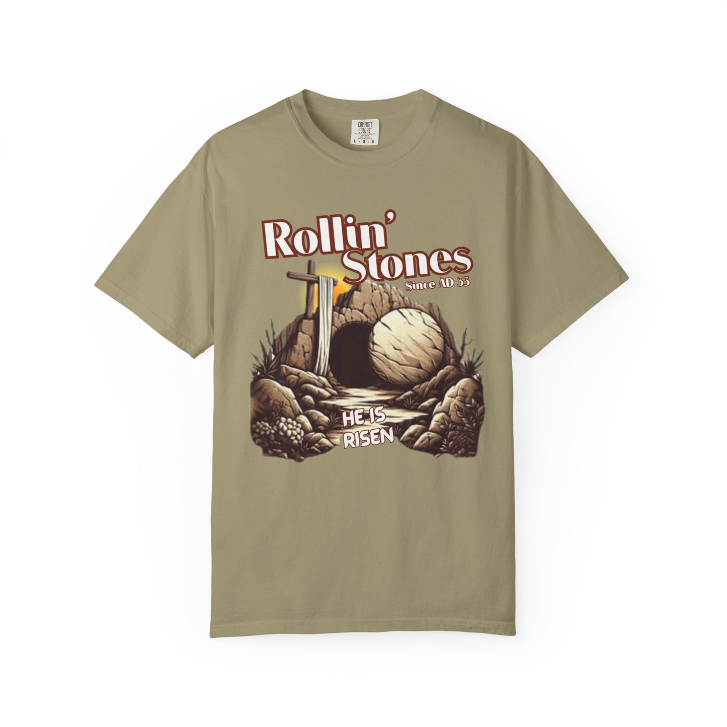 Inspirational Unisex T-Shirt - 'Rollin' Stones' Design - He's Risen