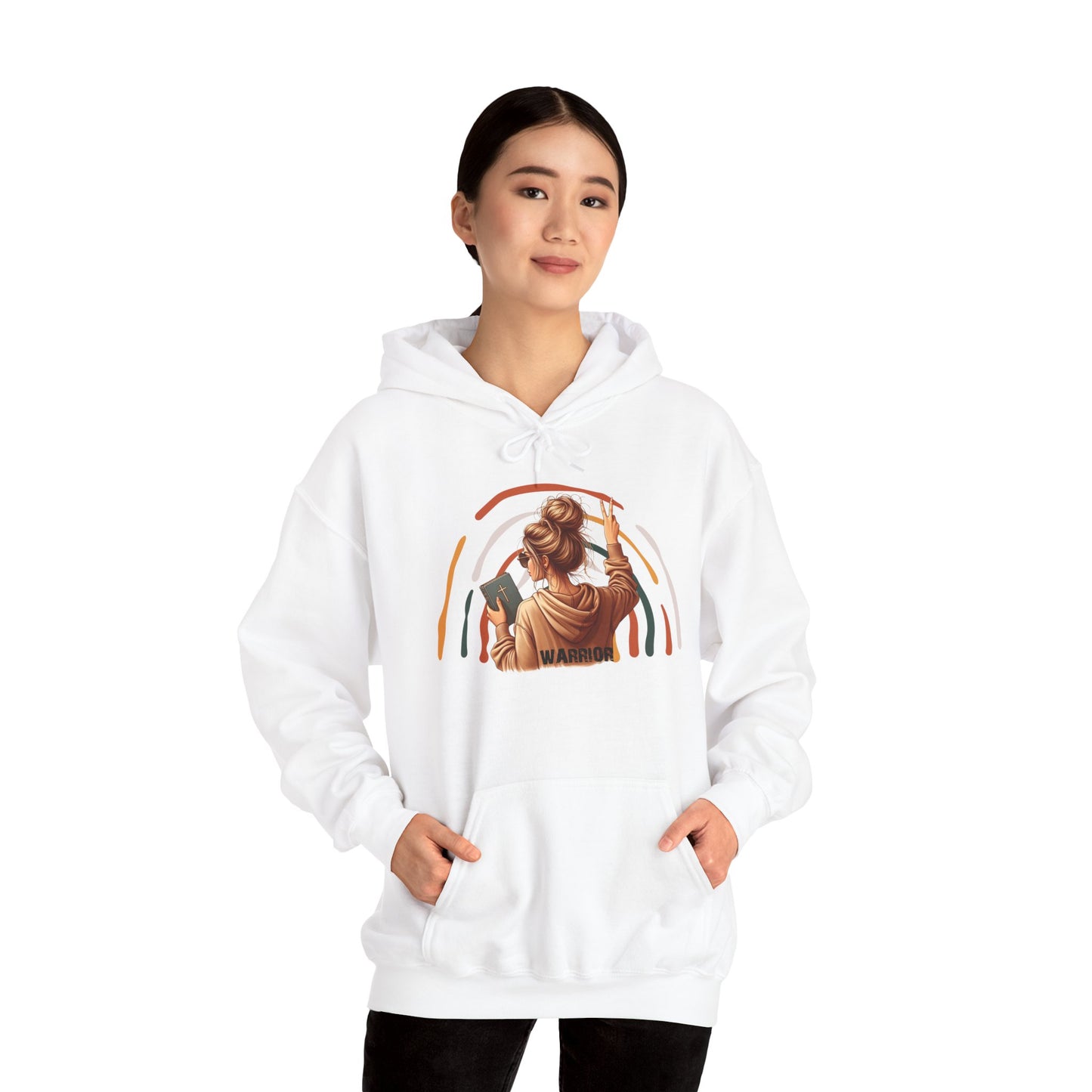 Warrior Unisex Heavy Blend™ Hooded Sweatshirt - Empowerment and Strength