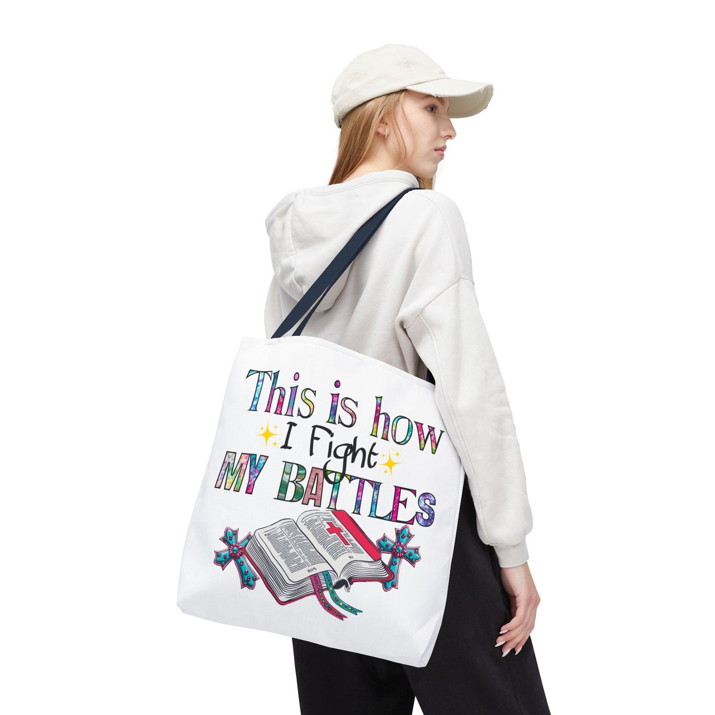 Inspirational Tote Bag | This is How I Fight My Battles | Motivational Gift