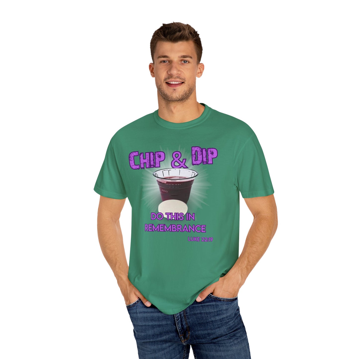 Breaking Bread with a side of humor-Chip & Dip Remembrance T-Shirt | Unisex Garment-Dyed