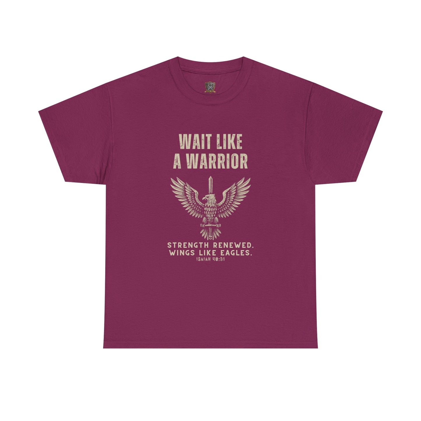 "Wait Like a Warrior" Inspirational Shirt for Strength and Resilience