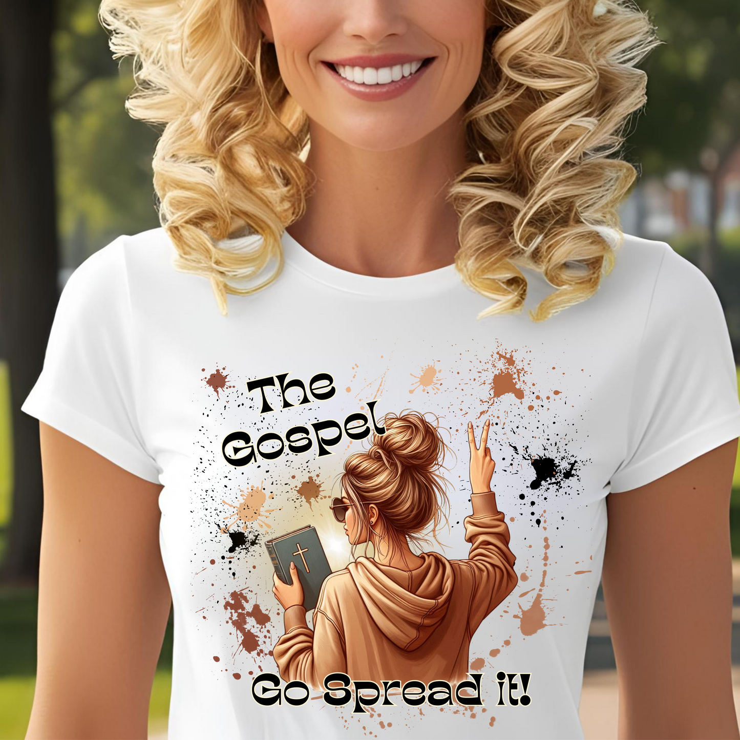 Inspirational Unisex Garment-Dyed T-shirt - "The Gospel, Go Spread It!"