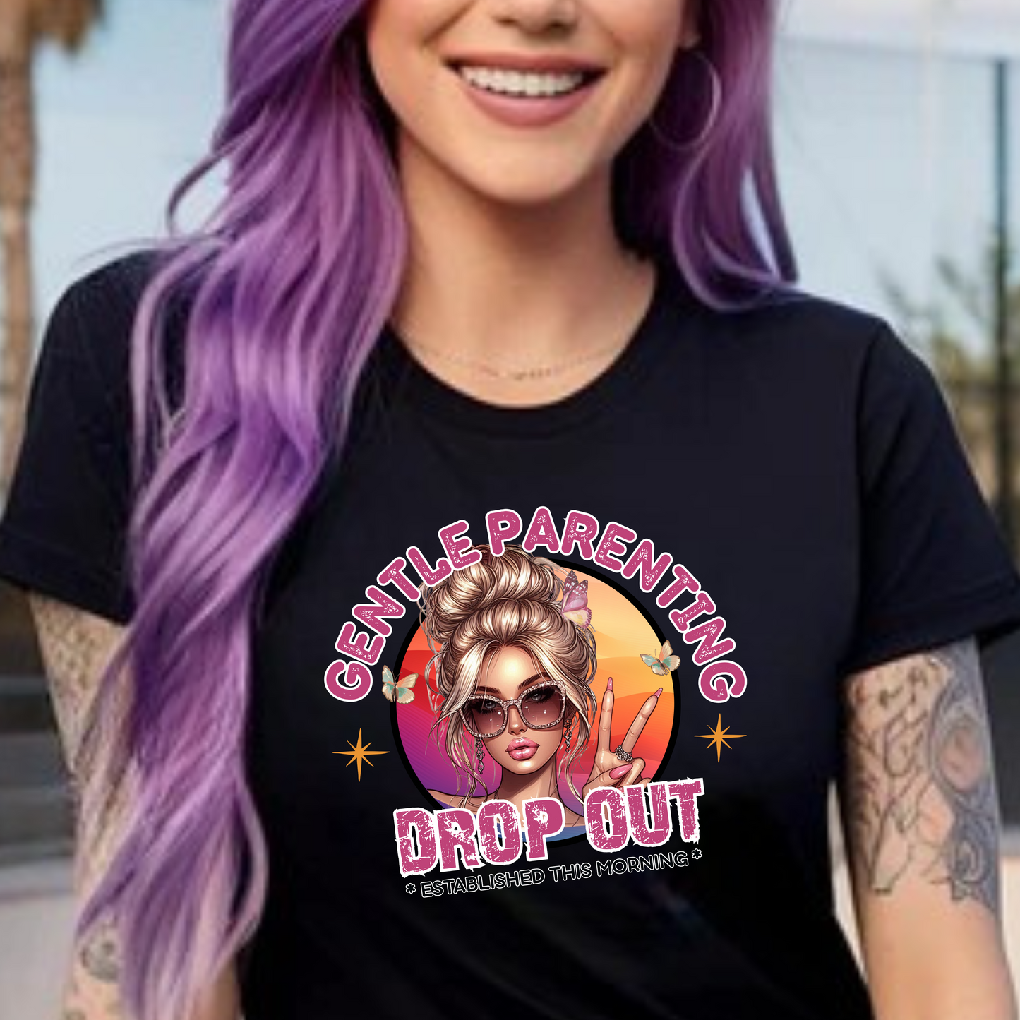 Gentle Parenting Drop Out Unisex T-Shirt - Fun & Trendy Graphic Tee for Parents