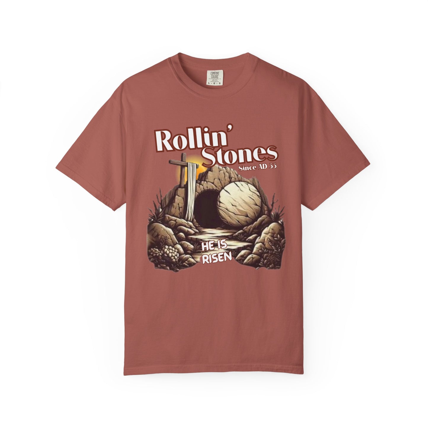 Inspirational Unisex T-Shirt - 'Rollin' Stones' Design - He's Risen