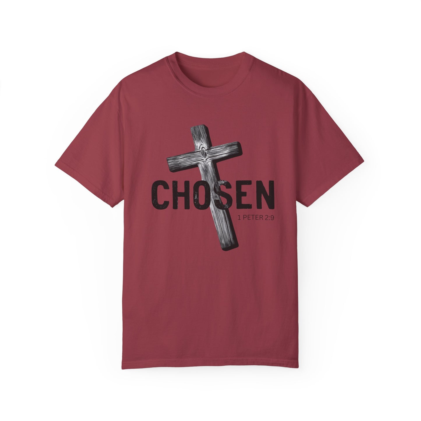 Faith-Inspired Unisex T-Shirt - 'Chosen' Design with Cross and 1 Peter 2:9