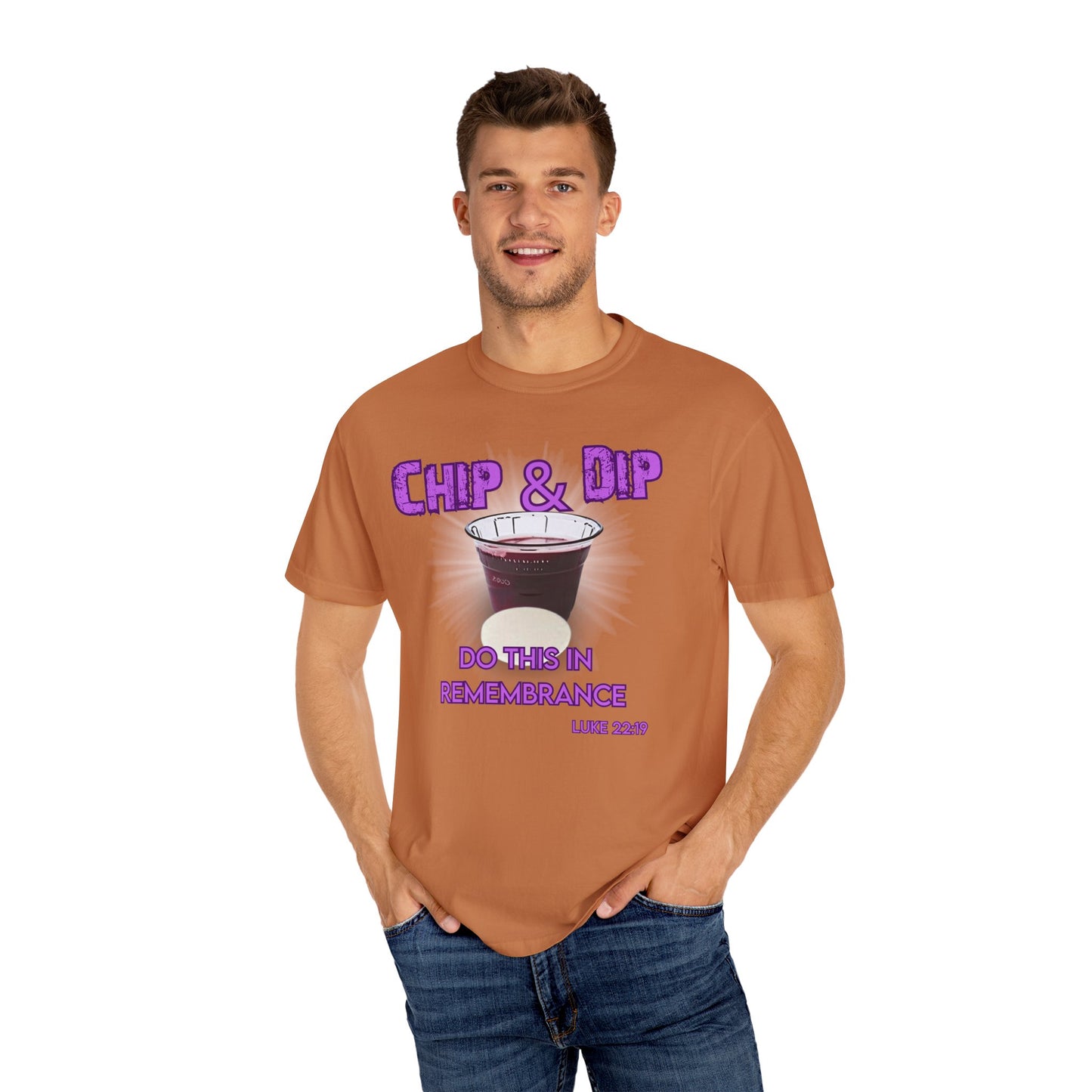 Breaking Bread with a side of humor-Chip & Dip Remembrance T-Shirt | Unisex Garment-Dyed