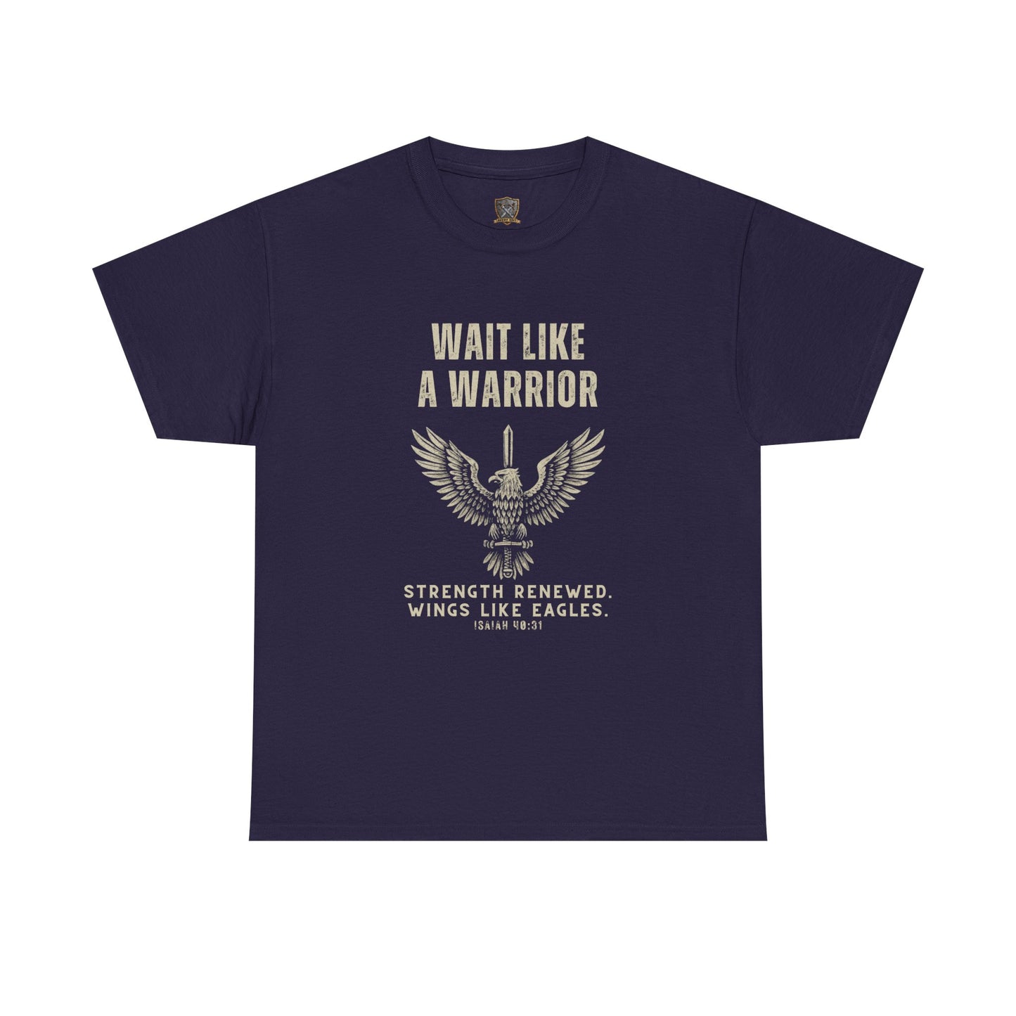 "Wait Like a Warrior" Inspirational Shirt for Strength and Resilience